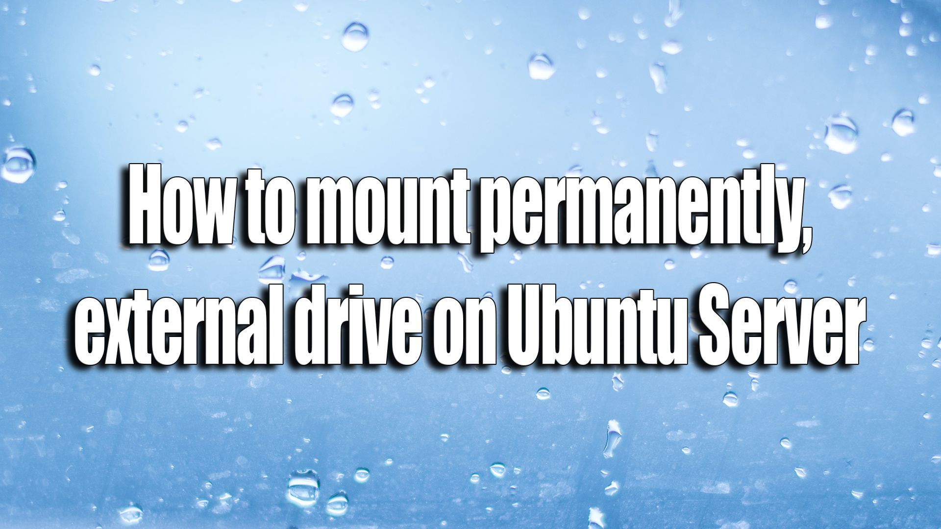 ⁣mount external drive