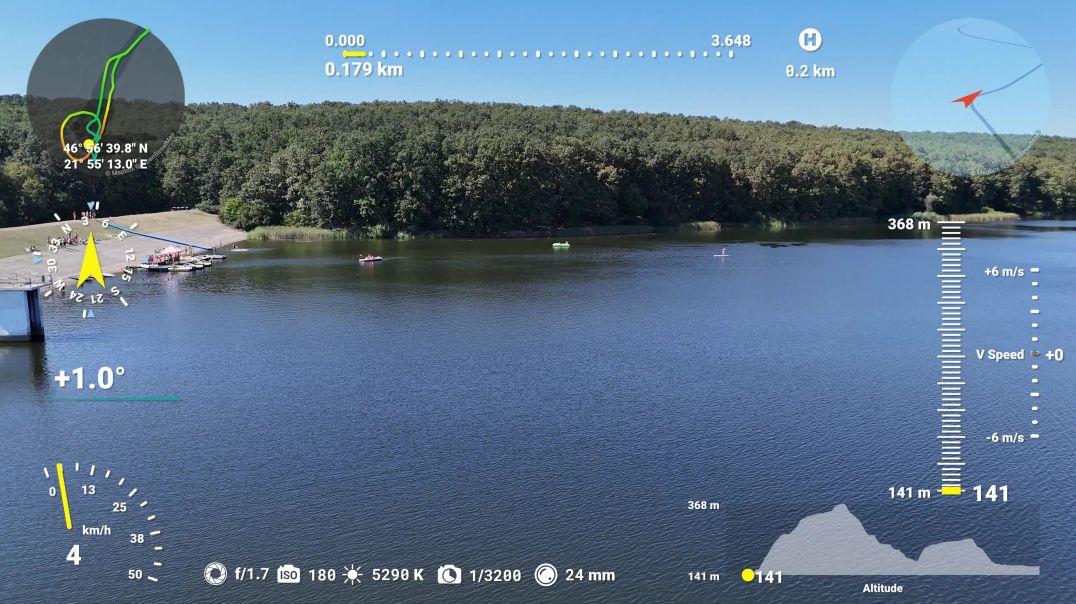 ⁣_Aerial View Of Lake Les